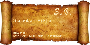 Strauber Viktor névjegykártya